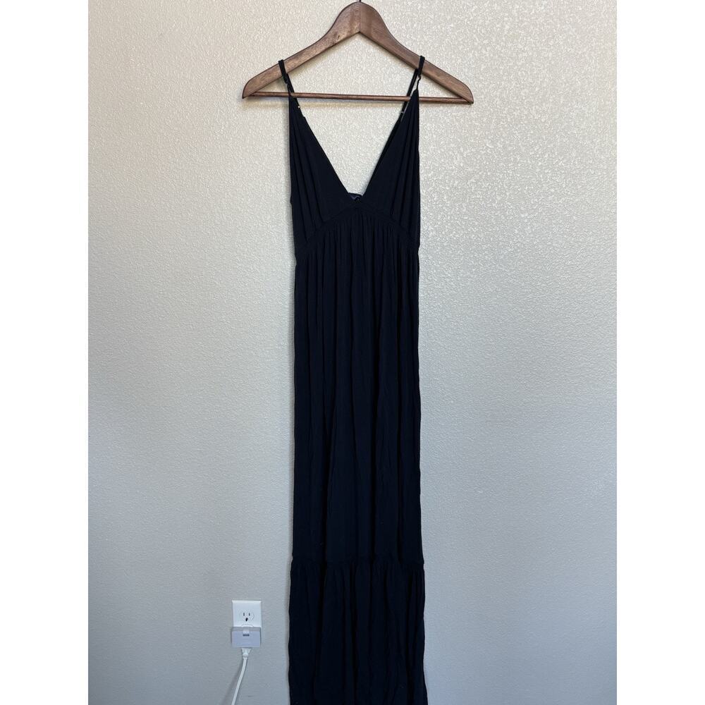 NEW Anthropologie Favorite Daughter Blue Maxi dress Small satin bow vneck boho - Picture 1 of 6
